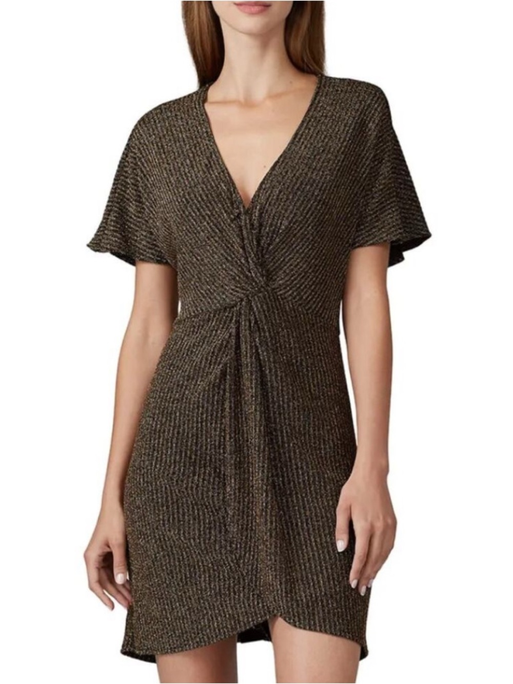 Show Me Your MuMu Bronze Metallic Mini Dress